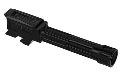 LanTac USA LLC 9INE Barrel, Fluted, 1/2-28 Thread Pattern, Fits Glock 43/43x, DLC Finish, Black, Includes Matching Thread Protector 01-GB-G43-TH-BLK