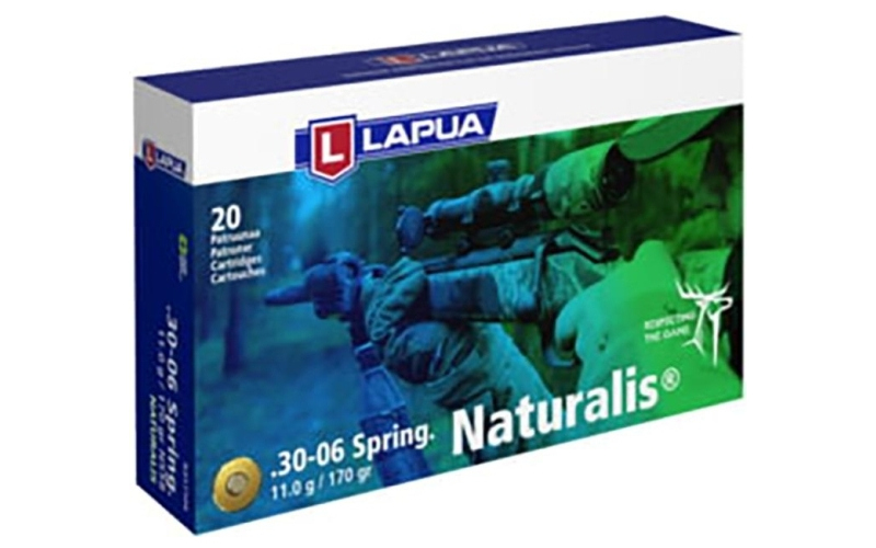 Lapua rifle ammo  30-06 springfield 170gr naturalis solid bx/20