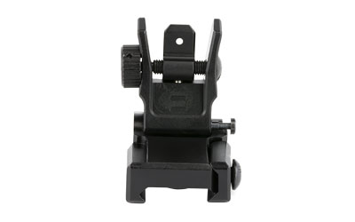 Leapers, Inc. - UTG Sight, Flip-Up Rear Sight, Low Profile, Fits Picatinny, with Dual Aiming Aperture, Black Finish MNT-955