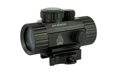 Leapers, Inc. - UTG Instant Target Aiming Sight, 3.8", 38mm, Black, Red/Green Circle Dot, w/Integral QD Mount SCP-RG40CDQ