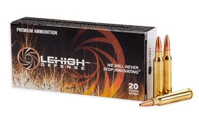 Lehigh Defense Controlled Chaos, .223 Remington, 62 Grain, Fracturing Tip BTHP, 20 Round Box LA223-62-CC
