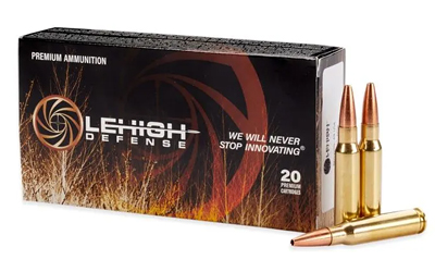 Lehigh Defense Controlled Chaos, .308 Winchester, 152 Grain, Fracturing Tip BTHP, 20 Round Box LA308-152-CC