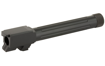 Lone Wolf Distributors AlphaWolf Barrel, 9MM, Salt Bath Nitride Coated, Threaded/Fluted, 416R Stainless Steel, Conversion to 9mm Stock Length, For Glk 22/31 Gen 1-4, Includes Thread Protector, Made in the USA AW-229TH
