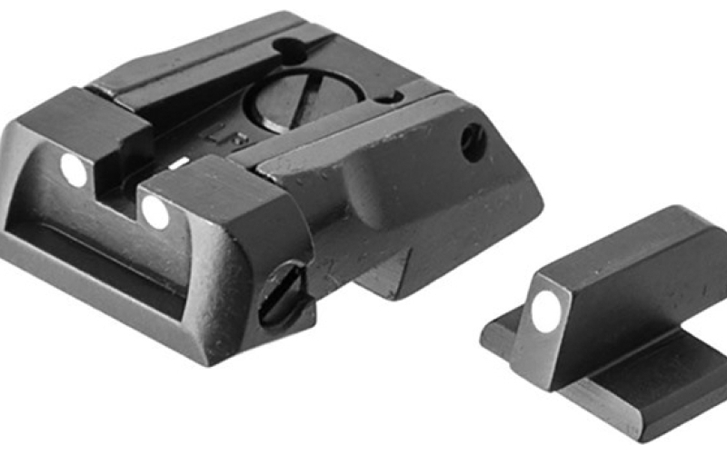L.P.A. Sights L.p.a. sights white dot set, adjustable, novak style