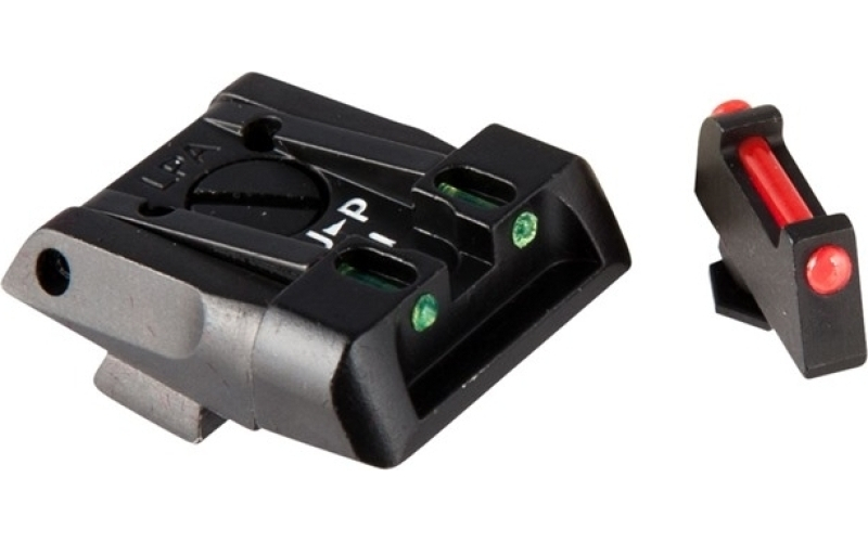 L.P.A. Sights Fully adjustable sight set, fiber optic f/r