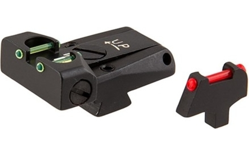 L.P.A. Sights Colt 80s fiber optic adj sight set