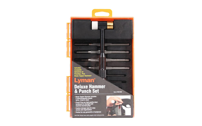 Lyman Products Deluxe Set, Tool, 7 Punches/Hammer Brass 7031298