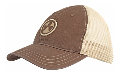 Magpul Industries Icon Patch Garment Washed Trucker Hat, Brown/Khaki, One Size Fits Most MAG1105-212