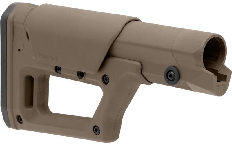 Magpul Industries PRS Lite Stock, Adjustable LOP (13.85-15.25" in .14" Increments), Adjustable Comb Height (Adjusts From Flush to +.8" in .1" Increments), Compatible With Carbine/SR25/A5 Receiver Extension Tubes, Flat Dark Earth MAG1159-FDE