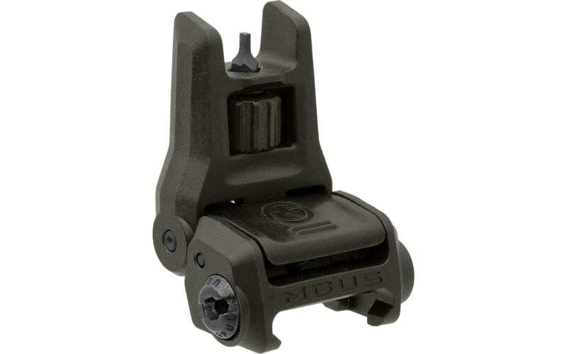 Magpul Industries MBUS 3 Back-Up Front Sight, Tool-Less Elevation Adjustment Similar to MBUS Pro, Ambidextrous Push-Button Deployment, Fits Picatinny Rails, Flip Up, OD Green MAG1166-ODG