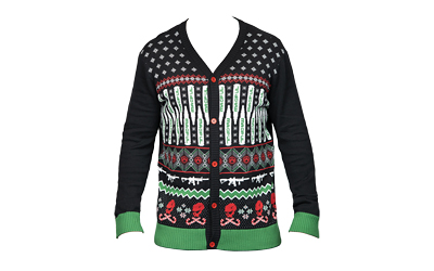 Magpul Industries Ugly Christmas Sweater, Krampus, Medium, Black with Custom Knit Graphics, 55% Cotton 45% Acrylic MAG1198-969-M