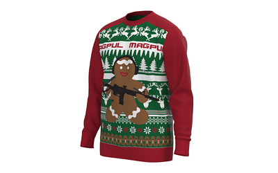 Magpul Industries Ugly Christmas Sweater, GingARbread, Small, Red, Green and White with Custom Graphics, 55% Cotton, 45% Acrylic MAG1198-975-S