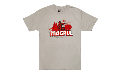 Magpul Industries Nonstop Polymer Action, T-Shirt, Medium, Silver MAG1221-040-M