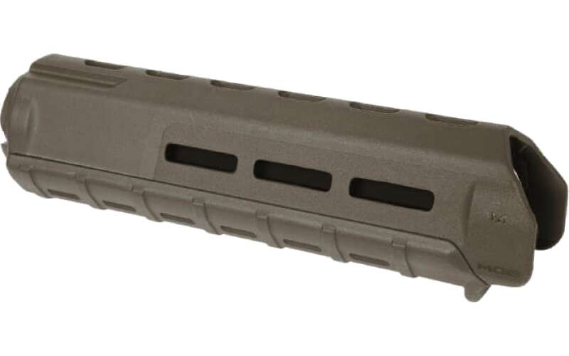 Magpul Industries MOE M-LOK Handguard, Fits AR-15, Mid Length, Polymer Construction, Features M-LOK Slots, Olive Drab Green MAG426-ODG