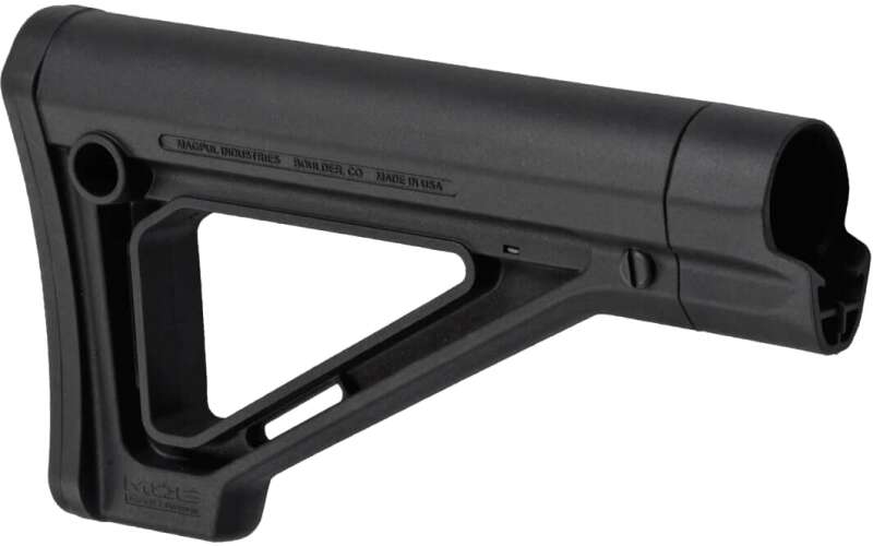 Magpul Industries MOE Fixed Carbine Stock, Fits AR Rifles, Mil-Spec, Black MAG480-BLK