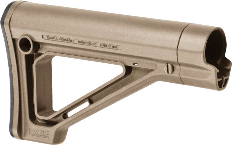 Magpul Industries MOE Fixed Carbine Stock, Fits AR Rifles, Mil-Spec, FDE MAG480-FDE