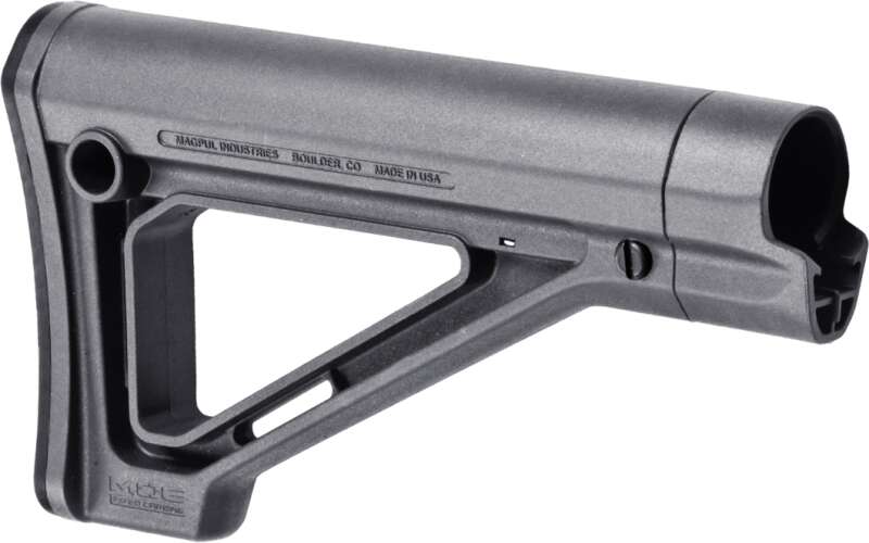 Magpul Industries MOE Fixed Carbine Stock, Fits AR Rifles, Mil-Spec, Gray MAG480-GRY