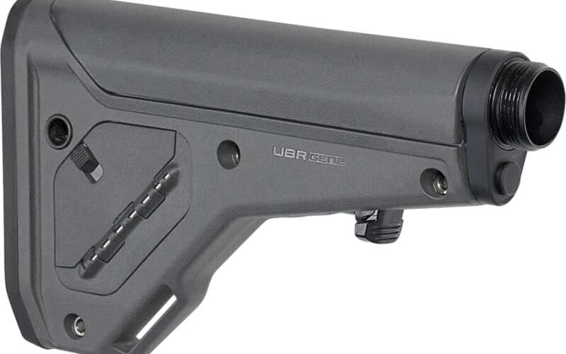Magpul Industries UBR Gen 2, Utility/Battle Rifle Adjustable Carbine Stock, Buffer Tube Included, Fits AR15/M4/AR10/SR25, Gray MAG482-GRY