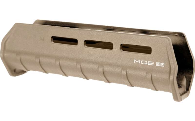 Magpul Industries MOE M-LOK Forend, Fits Mossberg 590/590A1, Polymer Construction, Features M-LOK Slots, Flat Dark Earth MAG494-FDE