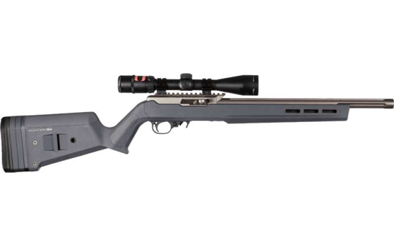 Magpul Industries Hunter X-22 Stock, Fits Ruger 10/22, Drop-In Design, Gray MAG548-GRY
