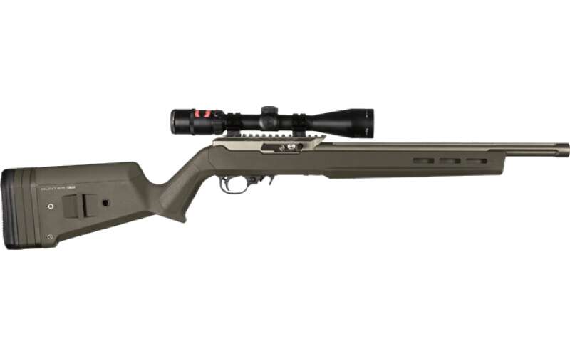 Magpul Industries Hunter X-22 Stock, Fits Ruger 10/22, Drop-In Design, Olive Drab Green MAG548-ODG