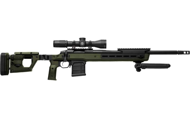 Magpul Industries Pro 700 Chassis, Fits Remington 700 Short Action, Fits Most AICS Pattern Magazines, Billet Aluminum/ Magpul Polymer Material, Fully Adjustable/Ambidextrous, Push Button Folding Stock, Olive Drab Green MAG802-ODG