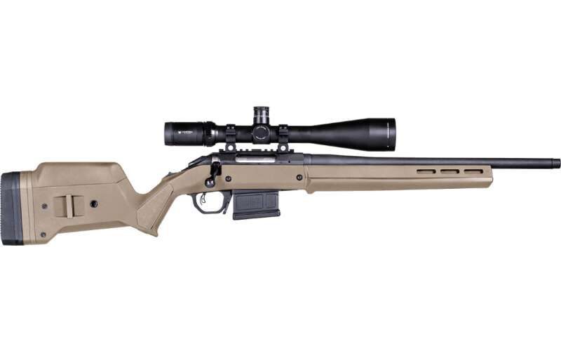 Magpul Industries Hunter American Stock, Fits Ruger American Short Action, Includes Magpul's Bolt Action Magazine Well and 1 PMAG 5 7.62 AC, Flat Dark Earth MAG931-FDE