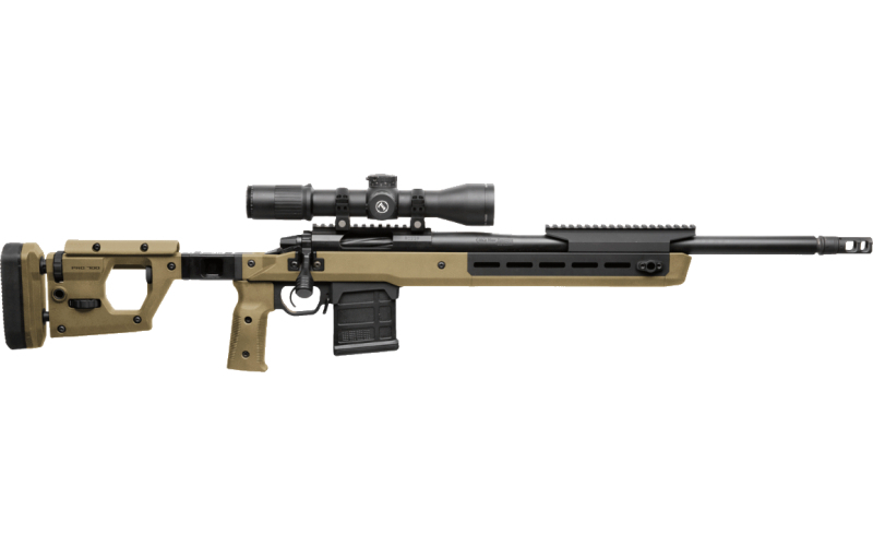 Magpul Industries Pro 700 Fixed Chassis, Fits Remington 700 Short Action, Fits Most Short Action AICS Pattern Magazines, Ambidextrous, Billet Aluminum/Magpul Polymer Material, Flat Dark Earth MAG997-FDE