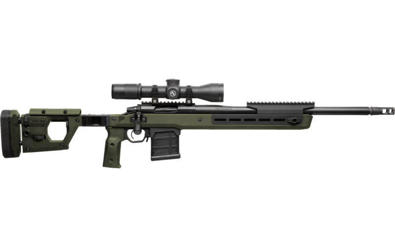 Magpul Industries Pro 700 Fixed Chassis, Fits Remington 700 Short Action, Fits Most Short Action AICS Pattern Magazines, Ambidextrous, Billet Aluminum/Magpul Polymer Material, Olive Drab Green MAG997-ODG