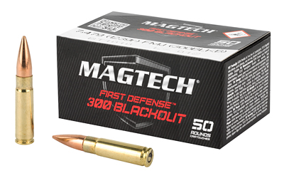Magtech First Defense, 300 Blackout, 123 Grain, Full Metal Jacket, 50 Round Box 300BLKB