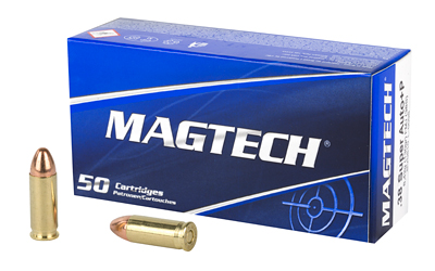 Magtech Sport Shooting, 38 Super, 130 Grain, Full Metal Case, 50 Round Box 38S