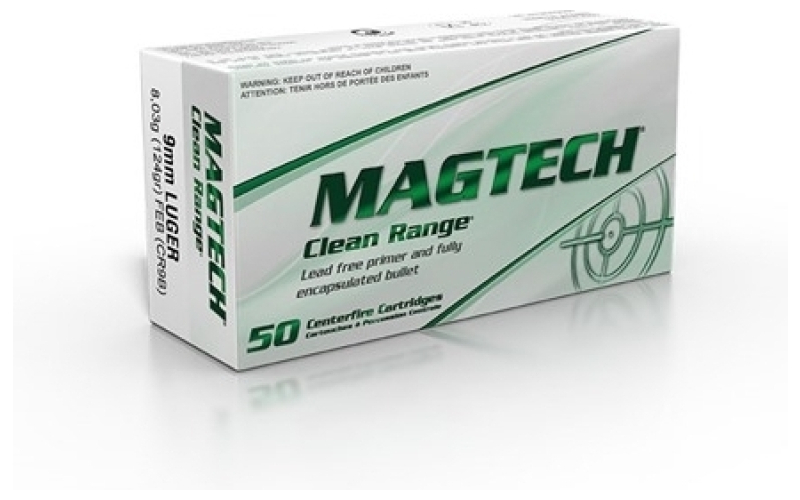 Magtech 9mm luger 124gr fully encapsulated bullet 20/box