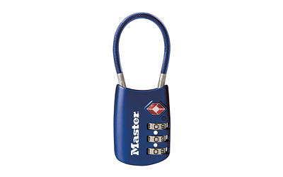 MasterLock One Flexible Combination Shackle Lock, Blue 4688DBLU
