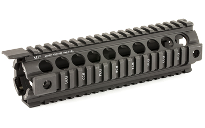 Midwest Industries Mid-Length Generation 2 Two Piece Drop-In-Handguard, Fits AR-15 Rifles, 4-Rail Handguard, Built-In QD Points, 9", Black MCTAR-18G2