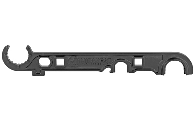 Midwest Industries Armorer's Wrench, Fits AR-15 Rifles, Bottle Opener, 3/4" Wrench For A2 Muzzle Devices, Castle Nut Driver With 3 Notch Engagement, Small Hammer Head, Torque Specs Features On Wrench Handle, Constructed From 4140 Heat Treated Steel, Black Finish MI-ARAW