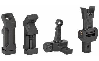 Midwest Industries Combat Rifle Sight, 45 Degree Offset, Adjustable Front and Rear, Low Profile, Fully Ambidextrous, Flip-Up, Includes A2 Sight Tool, Black Finish MI-CRS-OSS