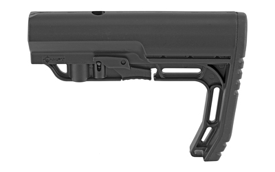 Mission First Tactical Battlelink Utility Stock, Fits 6 Position, Commercial Dia Minimalist Size, Mil-Spec, M4 Collapsible Stock, Black BMSMIL