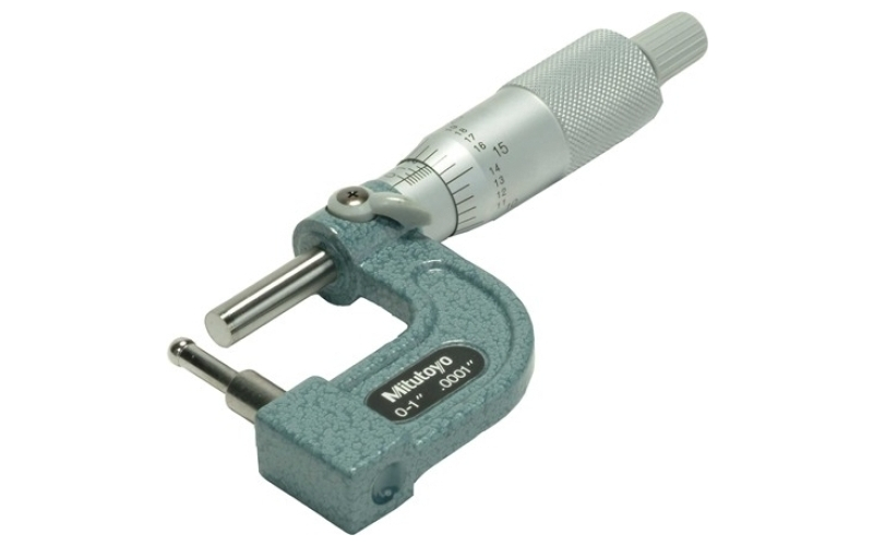 Mitutoyo 0-1'' tube micrometer with cylindrical anvil