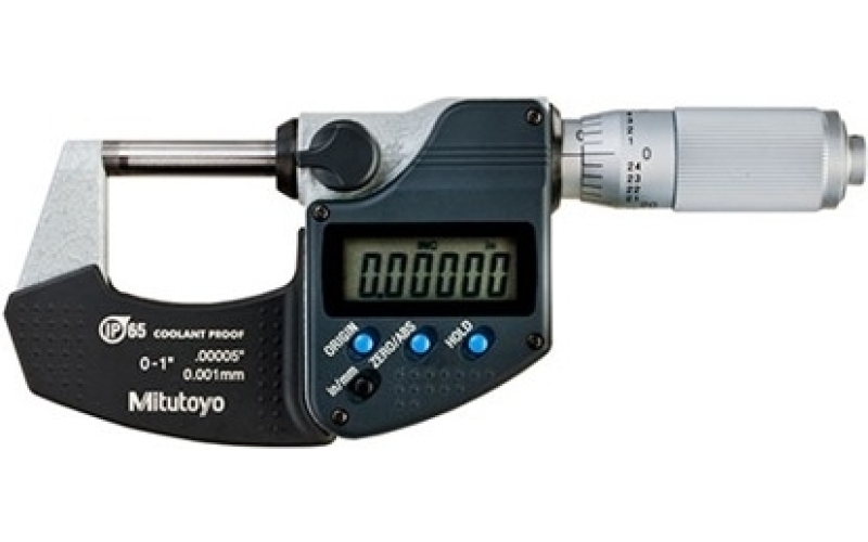 Mitutoyo 0-1'' digital micrometer with friction thimble