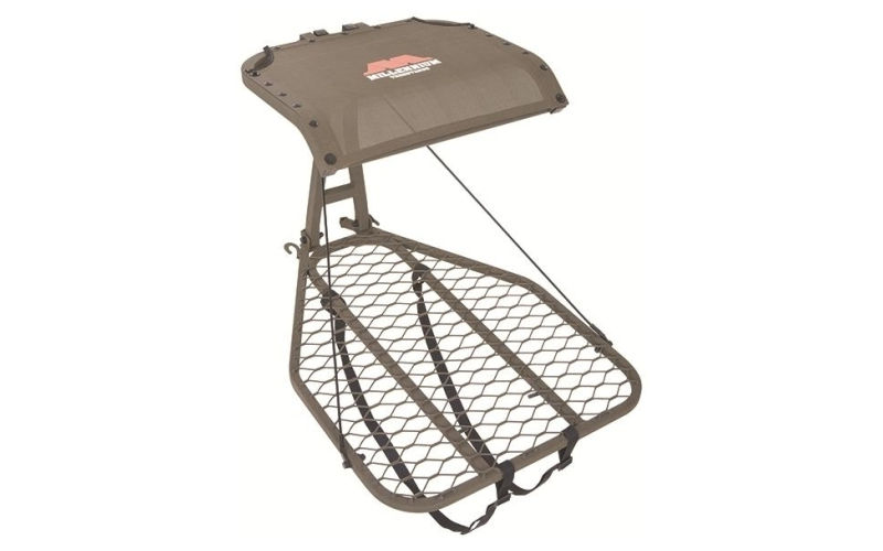 Millennium m50 steel leveling hang-on tree stand with footrest includes safe-link 35' safety line