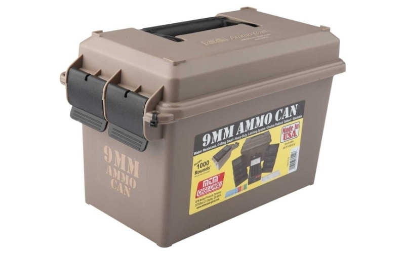Mtm Case-Gard Ammo can combo pack 9mm luger 1000 round polymer tan