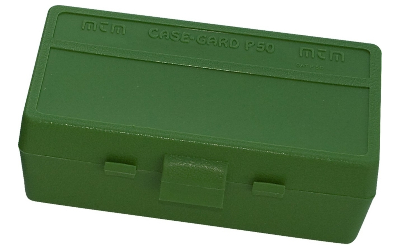 Mtm Case-Gard Flip top pistol ammo box 41 lc-45 long colt 50 round green