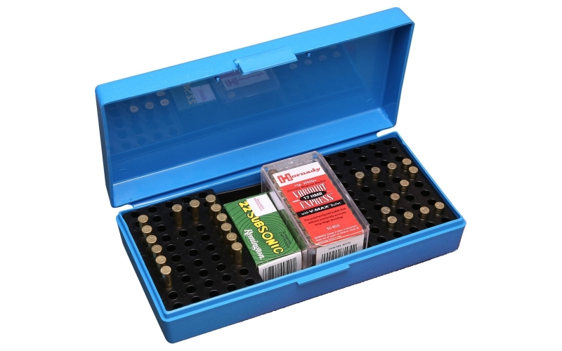 Mtm Case-Gard Flip top rimfire ammo box 22lr/17 hmr 200 round blue