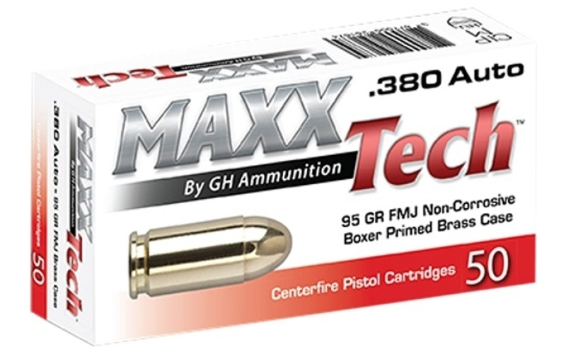 Maxx Tech 380 acp 95gr full metal jacket 50/box