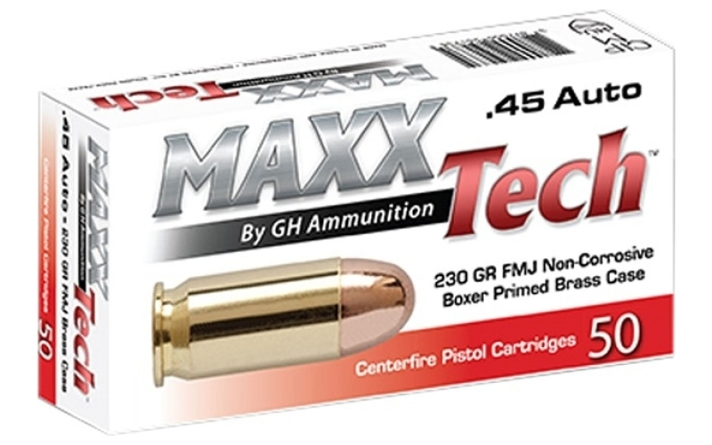 Maxx Tech 45 acp 230gr full metal jacket 50/box