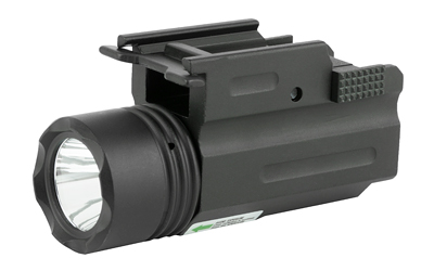 NcSTAR Flashlight & Green Laser with Quick Release Mount, Fits Picatinny/Weaver Rail, 200 Lumens, Green Laser, Black, Light and Laser Modules are Interchangeable AQPTFLG