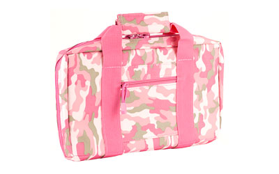 NcSTAR Discreet Pistol Case, Nylon, Pink, Two Padded Handgun Compartments, Six Elastic Magazine Loops, Carry Handle CPP2903