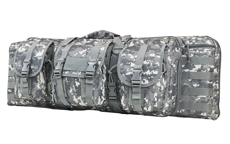 NCSTAR Double Carbine Case, 36" Rifle Case, Nylon, Gray Digital Camo, Exterior PALS Webbing, Interior Padded with Thick Foam, Accommodates two Rifles CVDC2946D-36