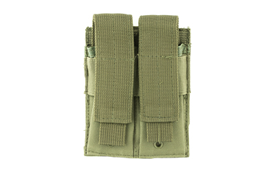NcSTAR Double Pistol Magazine Pouch, Nylon, Green, MOLLE Straps for Attachment, Fits Two Standard Capacity Double Stack Magazines CVP2P2931G