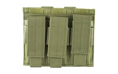 NcSTAR Triple Pistol Magazine Pouch, Nylon, Green, MOLLE Straps for Attachment, Fits Three Standard Capacity Double Stack Magazines CVP3P2932G